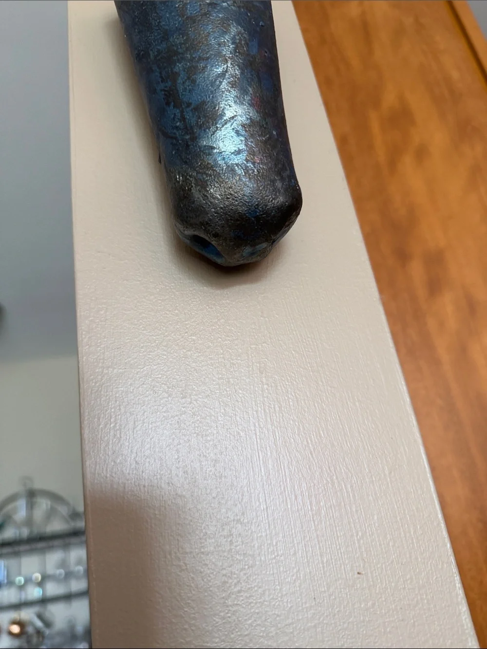 Vintage Buchenot Horse Nose Wall Vase / Wall Pocket – Black Textured Finish